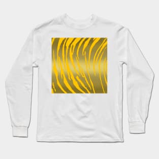 Gold Tiger Stripes Yellow Long Sleeve T-Shirt